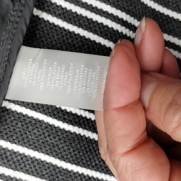 Tommy Hilfiger Blazer Size 10 Black White Stripe NWT - Picture 10 of 12